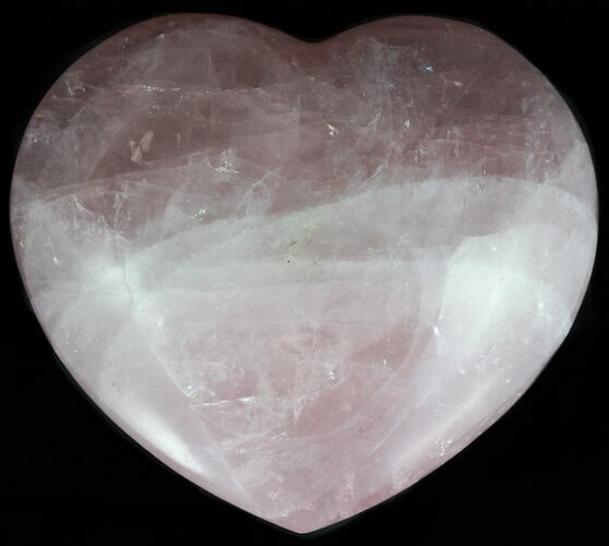 Polished Rose Quartz Heart - Madagascar #56978